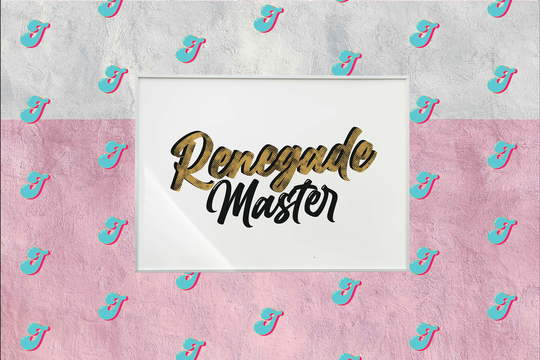 Renegade Master Wall Art Print, Dance Electronic Music, Dj Old School Song Lyrics, Typography, Gallery Decor