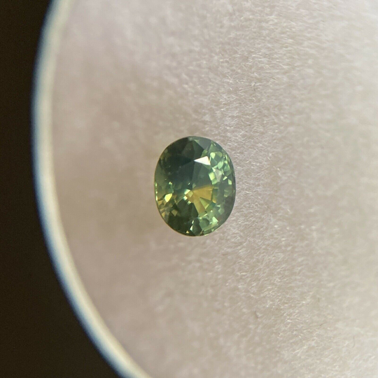 Untreated Parti Colour Australia Sapphire 0.50Ct Blue Green Yellow Oval 4.8x4mm