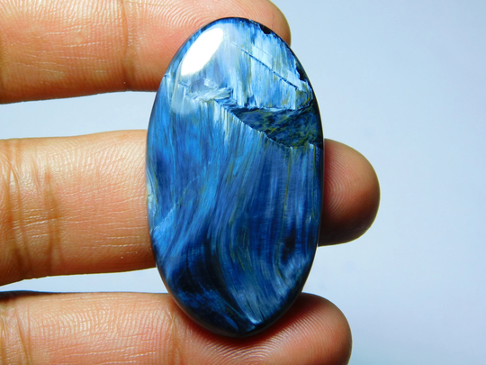 Aaa Rare Pietersite Gemstone, Natural Cabochon, Top Quality Loose Stone 63Cts.(46x26mm