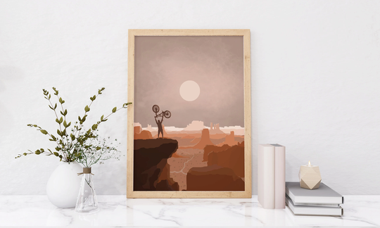 Utah Mountain Bike Art Print Poster
