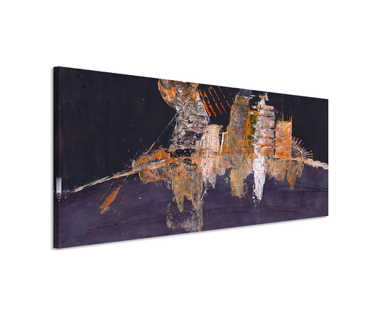 Enigma Panorama Abstract 910 Graphic Art Print on Canvas