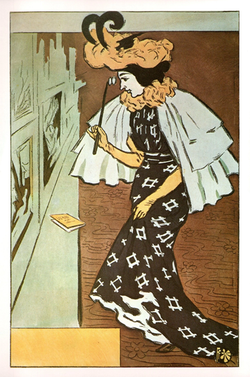 Original Vintage Art Nouveau Print Exhibition Poster For The Salon Des Cent By Fernand Fau