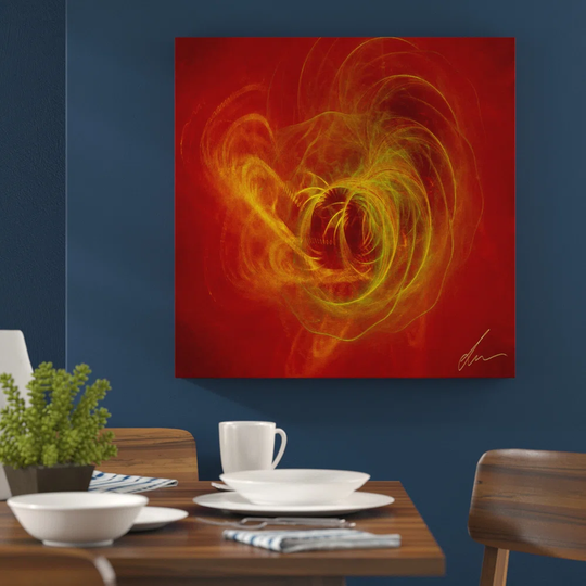 Abstract 041 Graphic Art Print on Wrapped Canvas