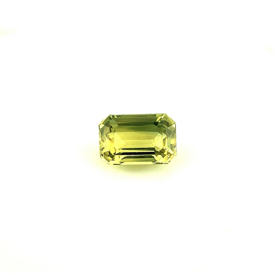 Gia Certified 1.07Ct Untreated Vivid Yellow Thailand Sapphire Emerald Cut Gem
