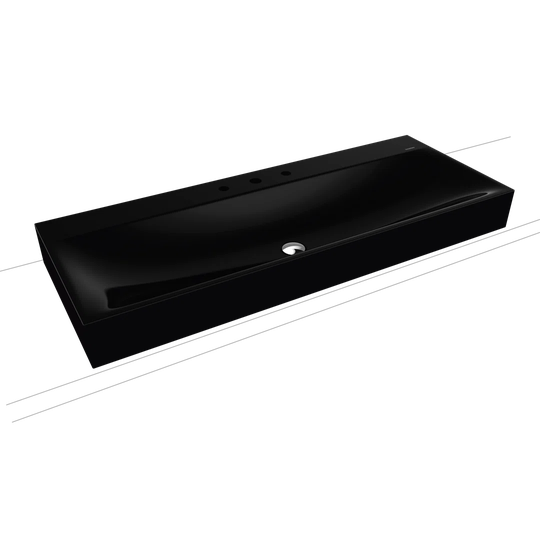 Black Steel Enamel Rectangular Countertop Basin Bathroom Sink