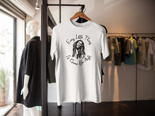 Bob Marley Inspired T Shirt Every Little Thing Is Gunna Be Alright Adults Kids