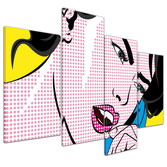 Pop 4-Piece Graphic Art on Canvas Set