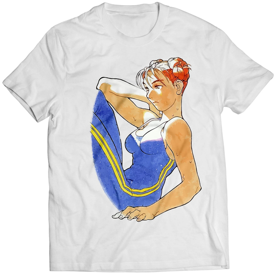 Chun Li Resting Premium Unisex T-Shirt | Vectorized Design
