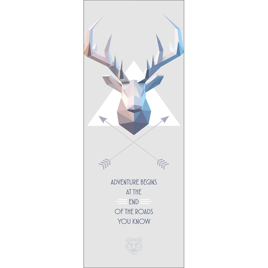 Polygonal Deer Graphic Art Print on Canvas