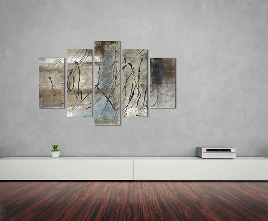 Abstract 722 Multi-Piece Image Graphic Art Print on Canvas