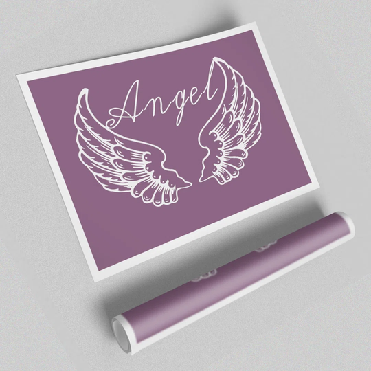 Angel Wings 4 Dusty - Graphic Art Print on Paper