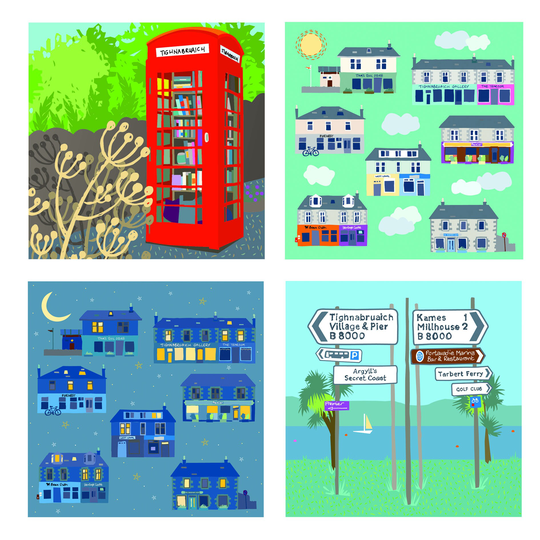Tignabruaich Greeting Cards Pack Of 4