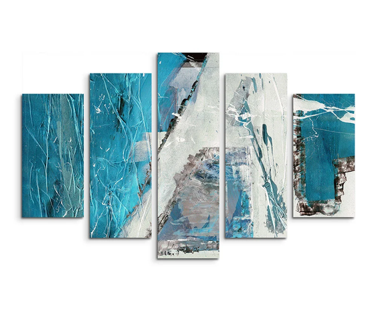 Abstract 595 Graphic Art Print Multi-Piece Image on Canvas