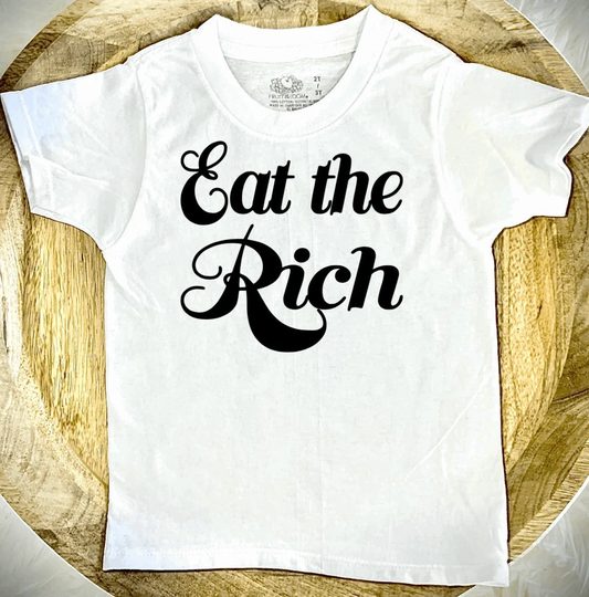Eat The Rich Graphic Art Baby Toddler Bodysuits Onesies & T-Shirts