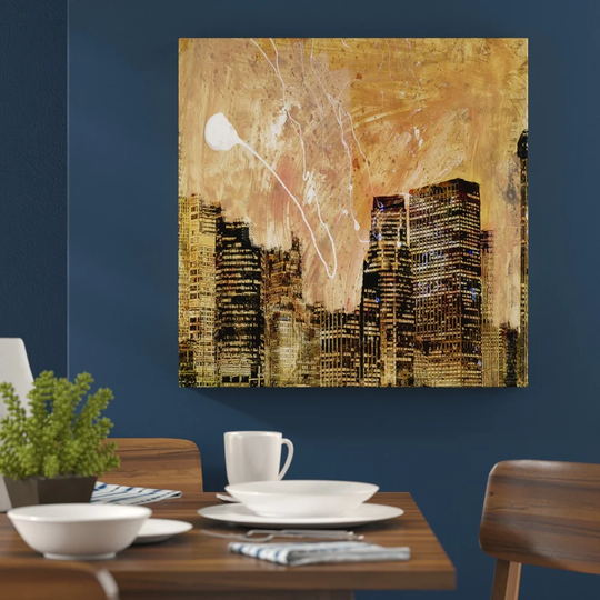 Abstract 844 Graphic Art Print on Canvas