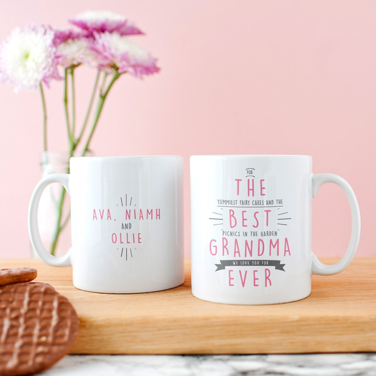 Best Grandma Mug - Personalised For Gift For