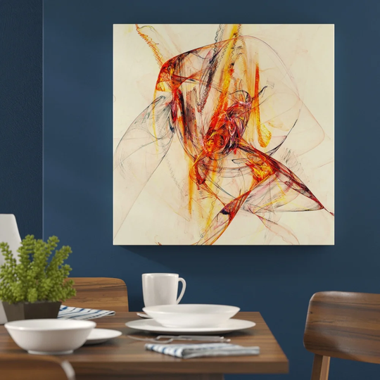 276 Abstract Graphic Art Print on Canvas