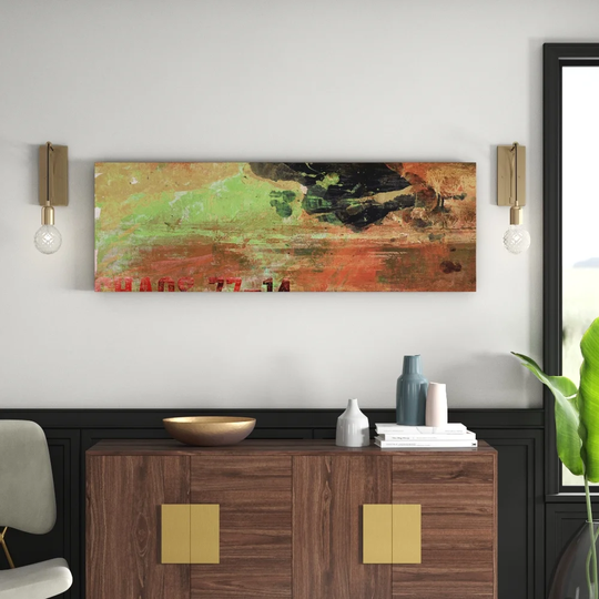 Enigma Panorama Abstract 672 Graphic Art Print on Canvas