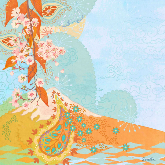 Autumn Flowering Cherry I by Evelia - Wrapped Canvas Graphic Art Print
