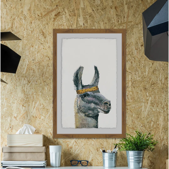 Liama Bandana - Picture Frame Graphic Art Print on Paper