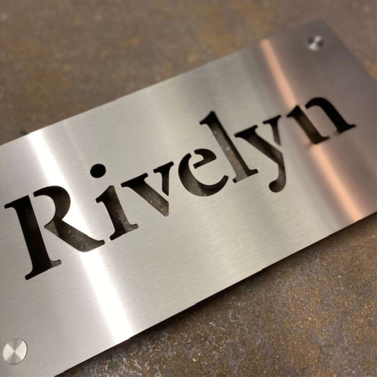 Stainless Steel Business Sign, Stainless House Signs, Bespoke Housewarming Gift, Custom Sign