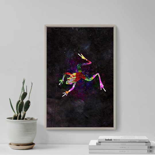 Frog Watercolour - Original Graphic Art Print Photo Poster Gift Home Wall Decor Animal Paints Green Toad