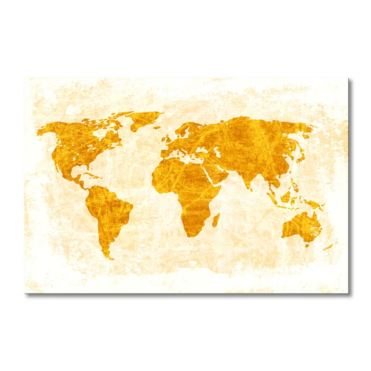 World Map Nr. 7 - Graphic Art Print on Canvas
