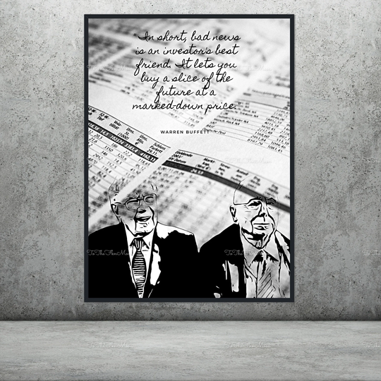 Recession Advice Bad News Is An Investor's Bestfriend. Canvas Or Jpg Download