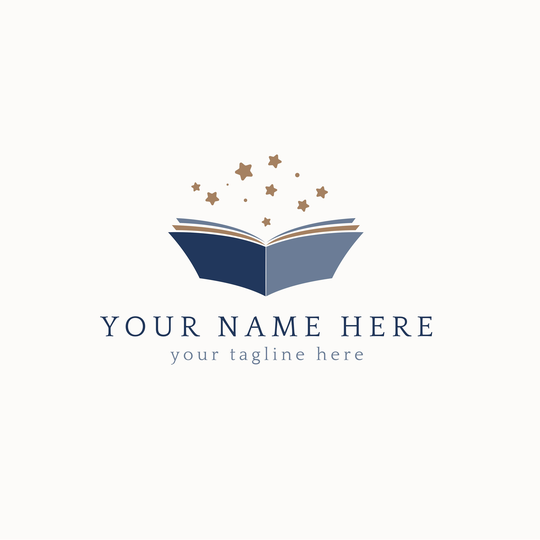 Book Logo Design To Be Customized With Your Texts & Colors