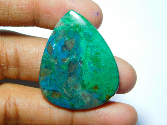 Green Chrysocolla Malachite Cabochon Loose Stone Top Grade Gemstone 100%natural 45Cts.(36x29mm