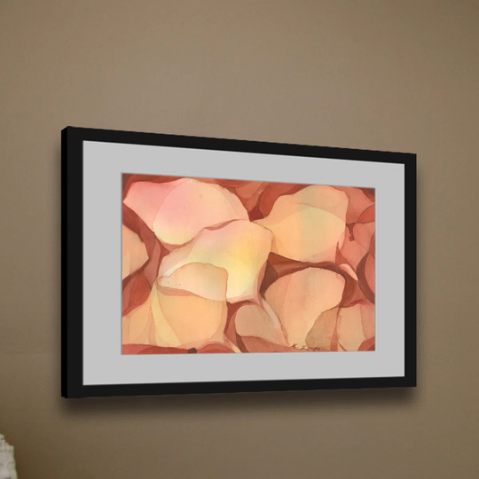 Peach Petals - Wrapped Canvas Graphic Art Print
