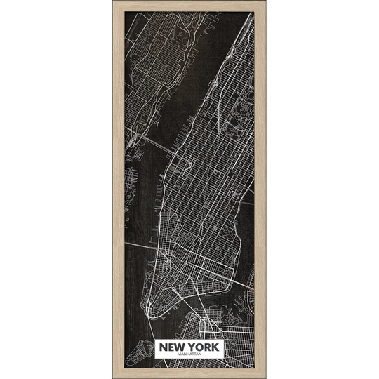 New York Citymap II Framed Graphic Art Print Poster