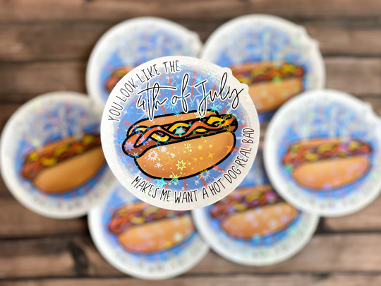 Legally Blonde-Inspired Hot Dog/4Th Of July Sticker || Water Resistant Die Cut For Bottles, Laptops, & More