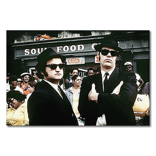 Blues Brothers Moment - Unframed Graphic Art Print on Canvas