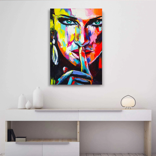Colorful Character Canvas Art Print, Giclée Hanging Wall Decor, Modern Prints, Above The Couch Artwork, Bedroom Decoration