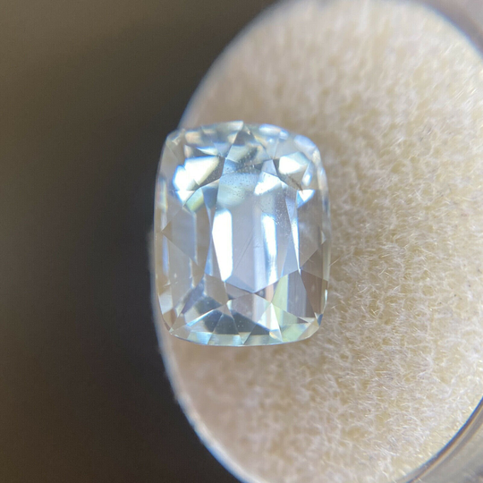 Fine Blue Aquamarine 6.99Ct Cushion Cut Top Grade Rare Beryl Gemstone 11.9x9.5mm