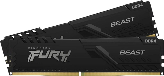 Kingston FURY Beast 16GB (2 x 8GB) 3200MHz DDR4 RAM - Black