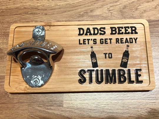 Personalised Beer Bottle Opener Plaque