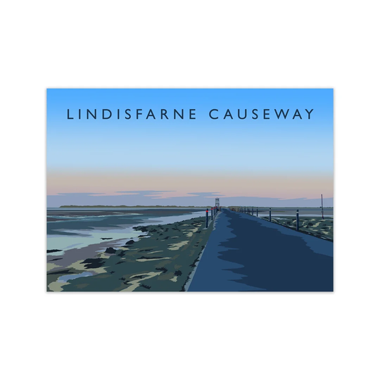 Lindisfarne Causeway by Richard O'Neill - Graphic Art Print