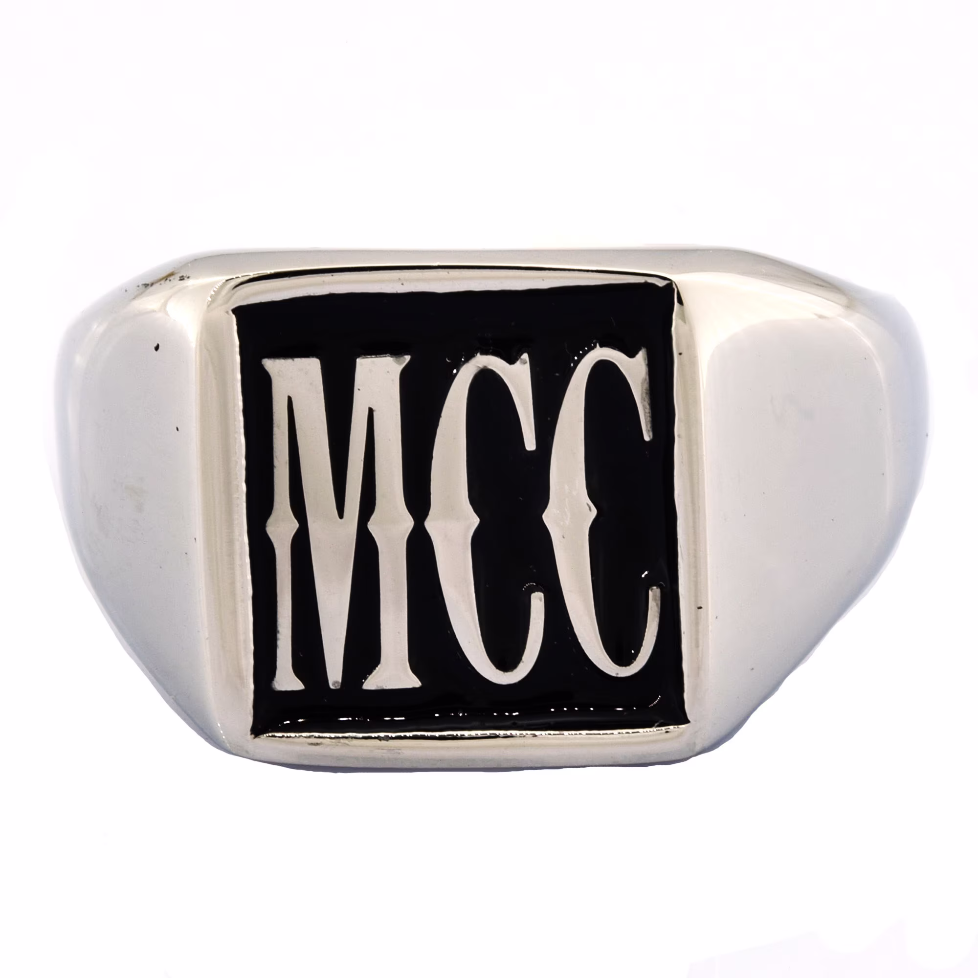 Customized Stainless Steel Square 3 Block Letters Initials Name Ring Personalized Gift