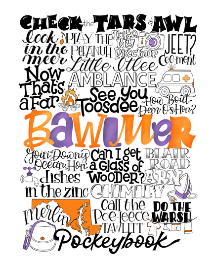 Bawlmer Type Mashup Art Print