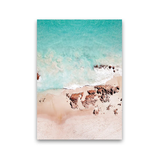 Golden Rose Beach Photography Art Print By Gal Design Graphic Art on Canvas