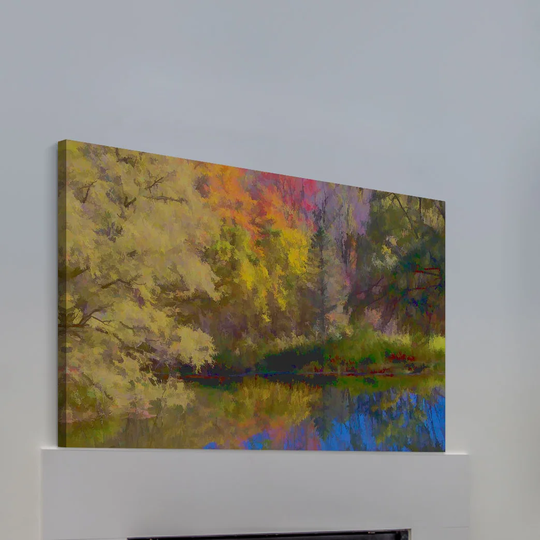 Autumn on the Pond by Don Schwartz - Wrapped Canvas Graphic Art Print