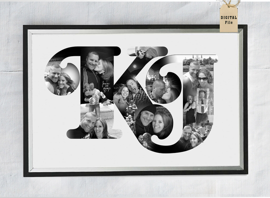 Photo Collage Letter, Number, Collage, Gift, Personalised Collage, Wife Gift