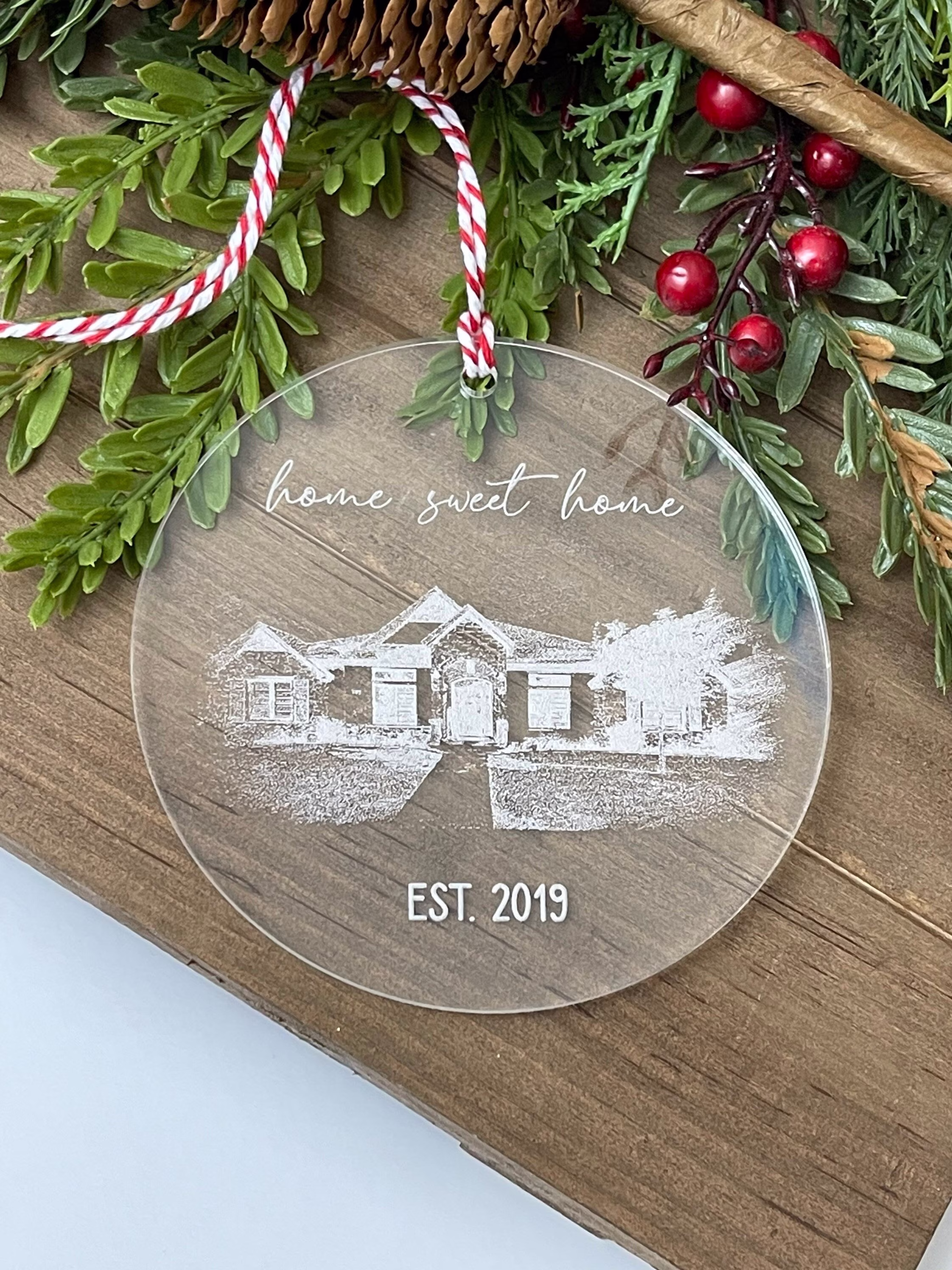 Custom House Sketch Ornament, First Home New Gift, Closing Personalized Drawing, Keepsake