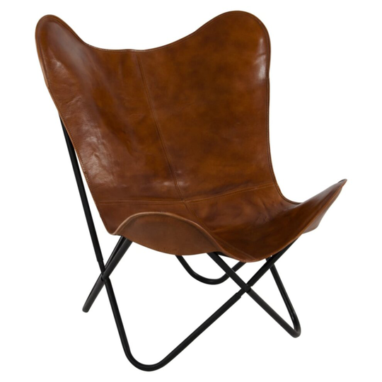 Lesli Living Butterfly Chair Brown Living Room Office Morris Arm Chair Seating