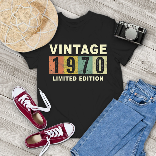 Vintage 1970 Limited Edition T-Shirt, Gift 50Th Birthday Shirt, 51Th Birthday 51st