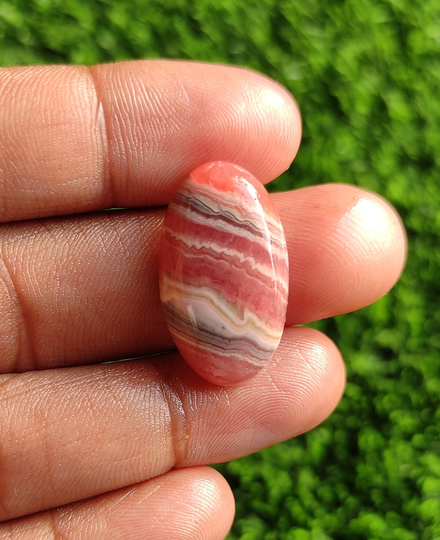 Top Quality Pink Rhodochrosite Gemstone 27x15 Mm Oval Shape 33 Cts Smooth Cabochon For Making Jewelry Semi Precious Stone