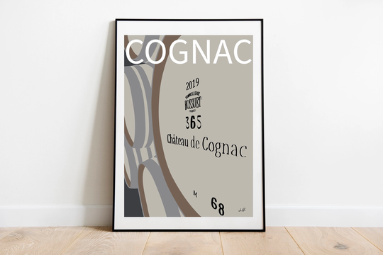 Cognac France Travel Print Graphic Art