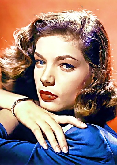 Lauren Bacall Unique Graphic Art Illustration Print 07 | A4 Size - 210 X 297mm 8.5" 11.75